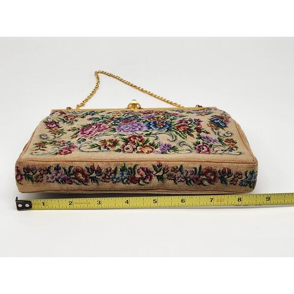 Vintage Walborg France Tapestry Embroidery Evening Handbag Purse - Picture 14 of 14
